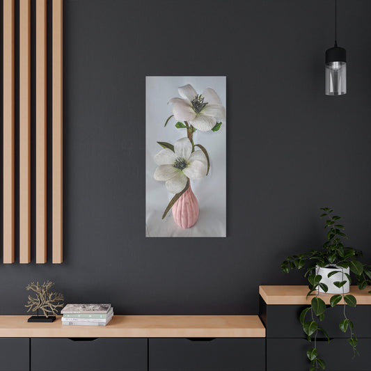 Canvas Print - Vibrant Anemones in Pink Vessel