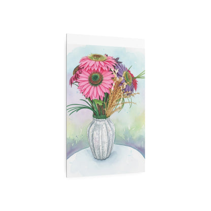 Metal Sign - Watercolor Pink Gerbera - Founder's Badge #1