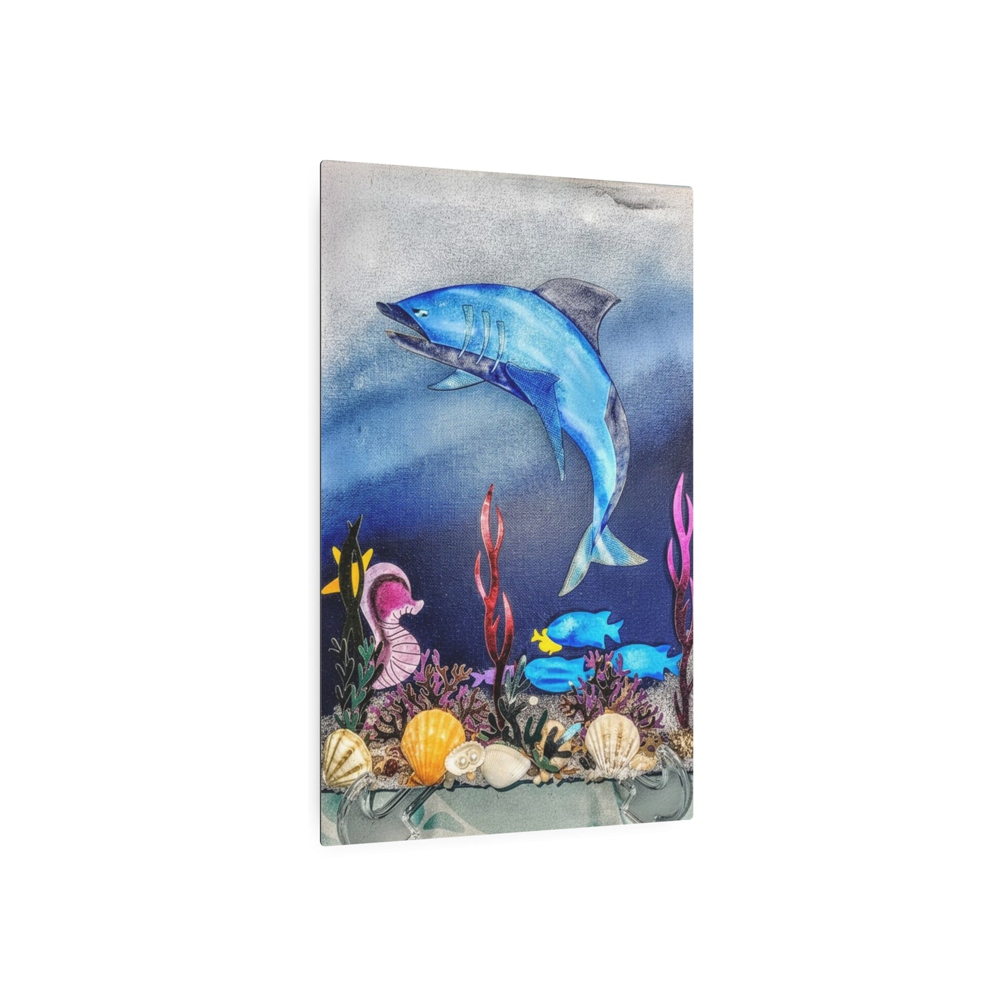 Underwater Shark Metal Art Sign – Founder's Badge #17