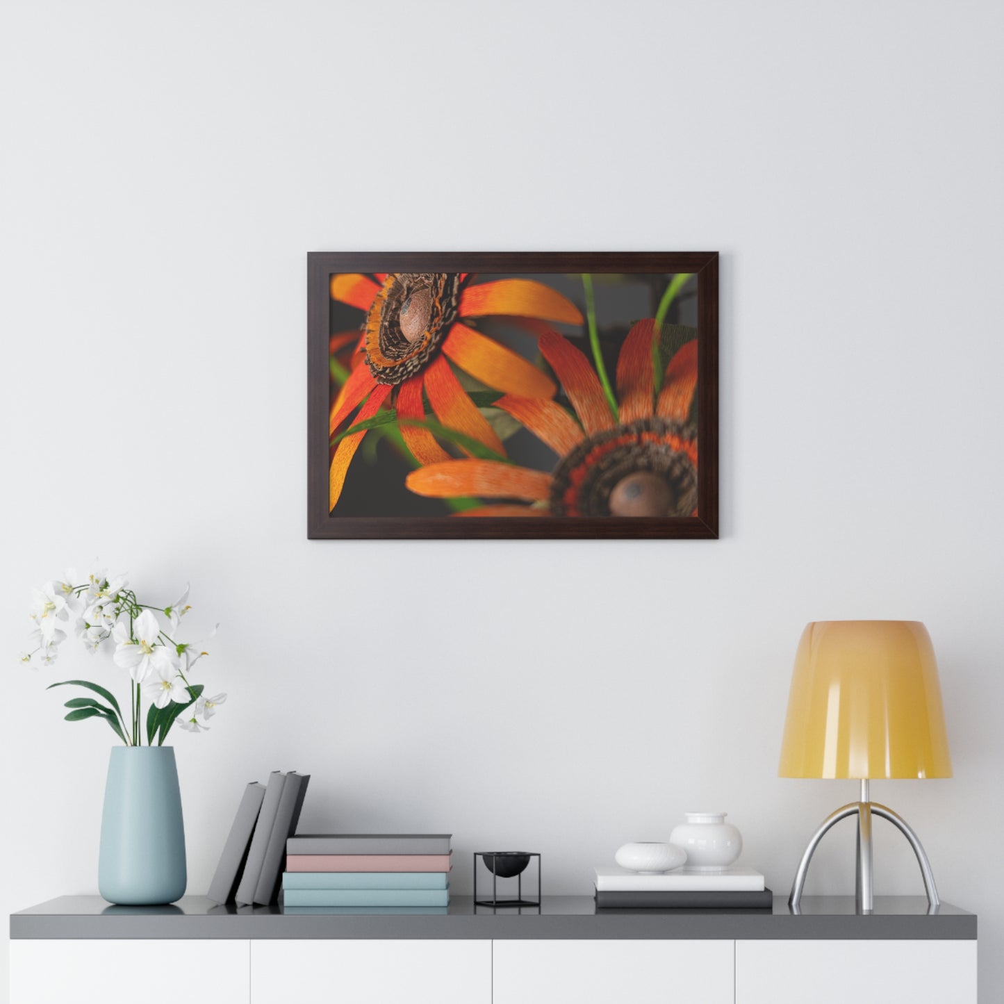 Poster Print - Mango Orange Black-Eyed Susans