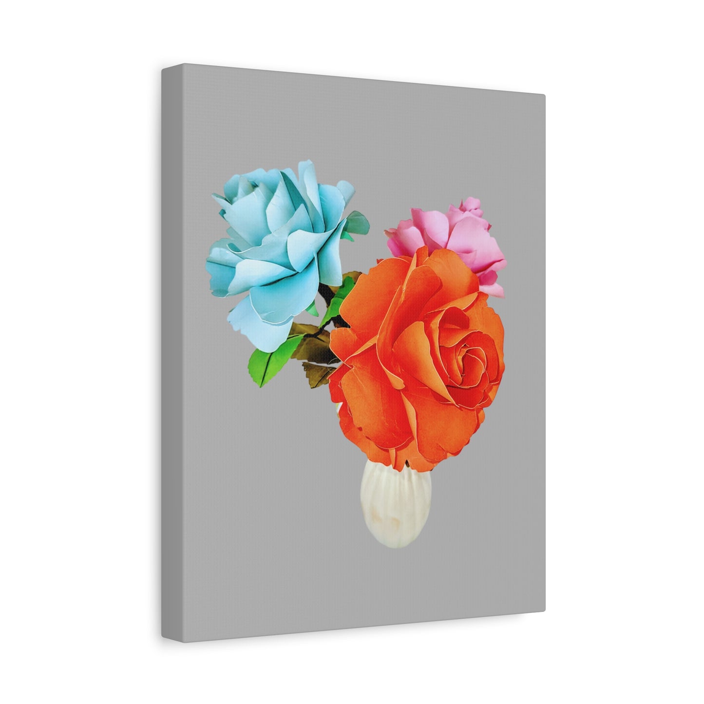 Canvas Print, Crafting Natures Beauty Digitally, Orange and Ruby Roses