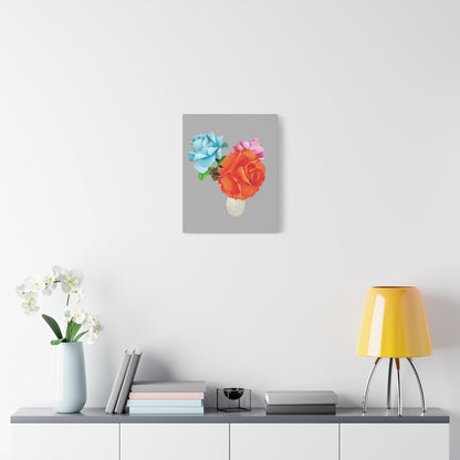 Canvas Print, Crafting Natures Beauty Digitally, Orange and Ruby Roses