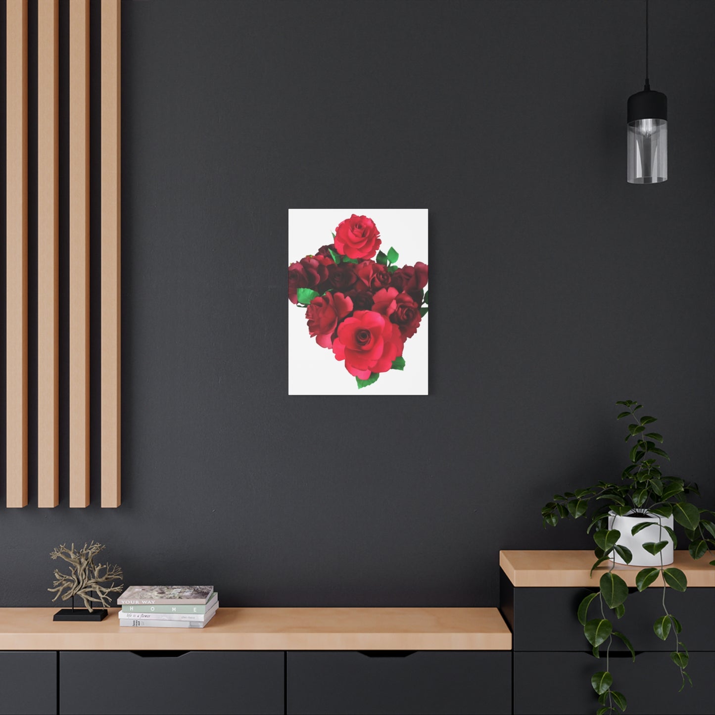 Canvas Print - Ruby Red Rose Bouquet