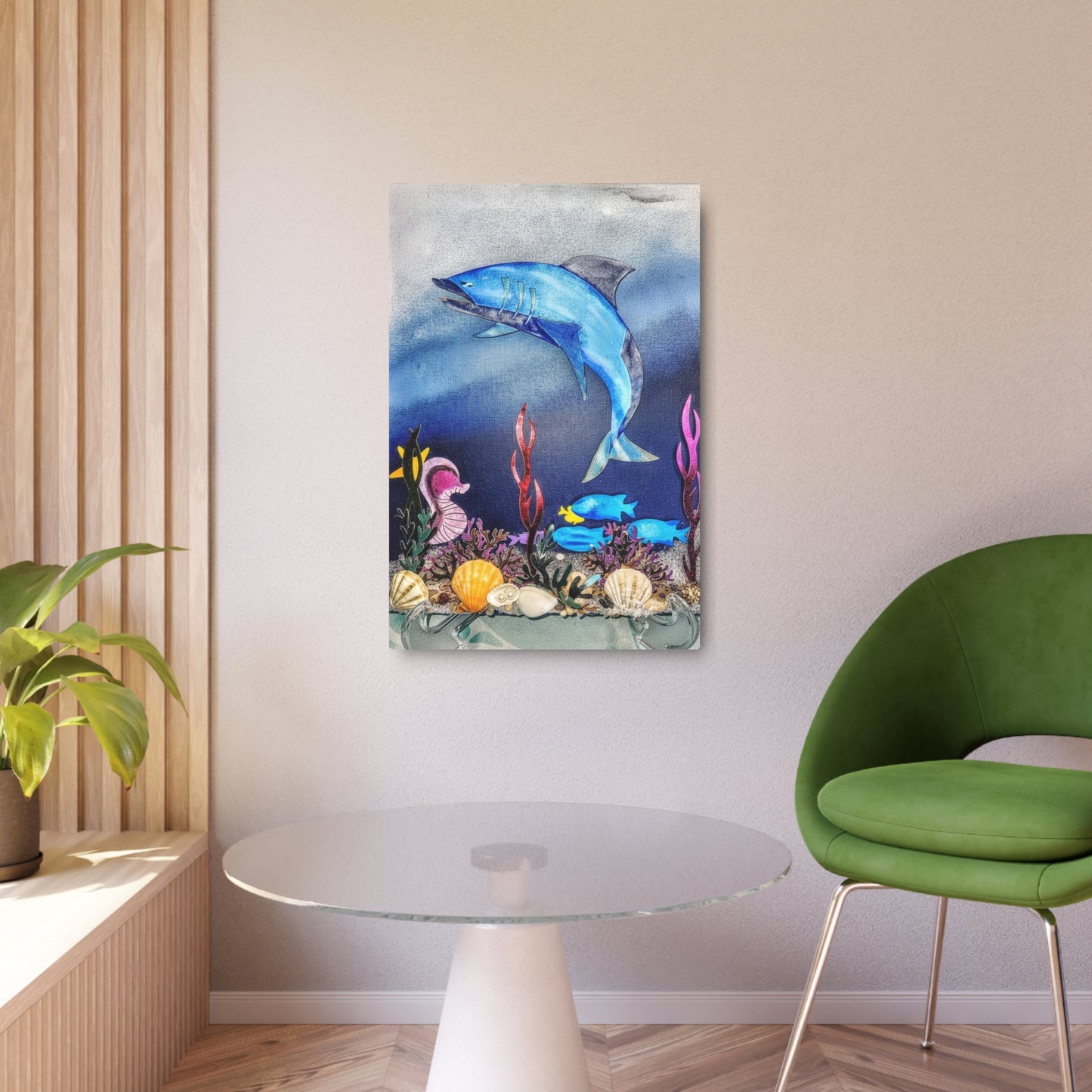 Underwater Shark Metal Art Sign – Founder's Badge #17