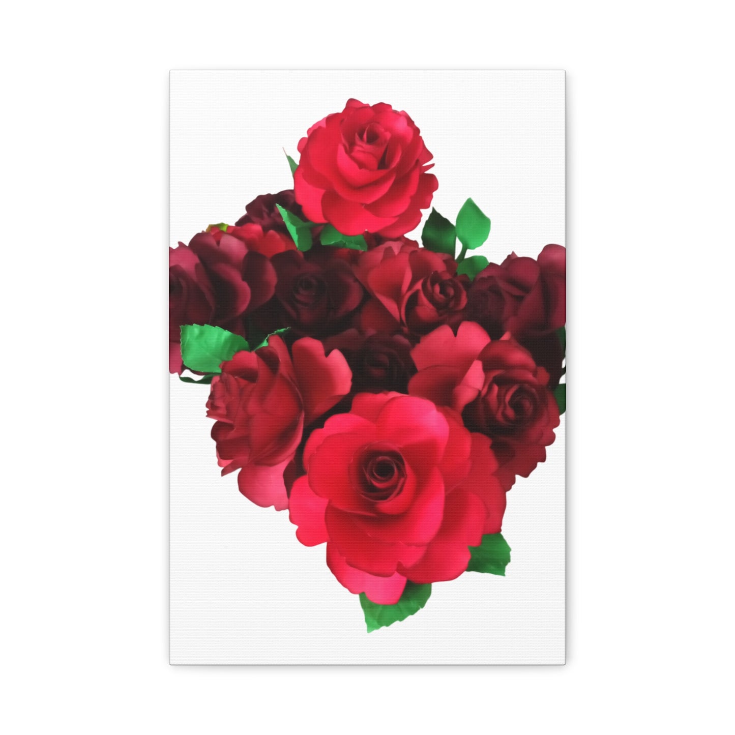 Canvas Print - Ruby Red Rose Bouquet