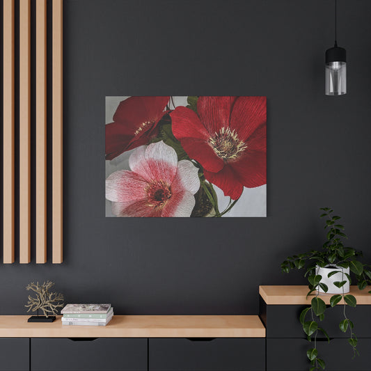 Canvas Print - Anemones in Red and Pink, Creativity at Its Best