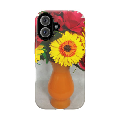 Phone Cases - Sunflowers and Ruby Roses Tough Case