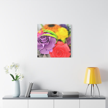 Canvas Wall Art - Summer Flower Cluster.
