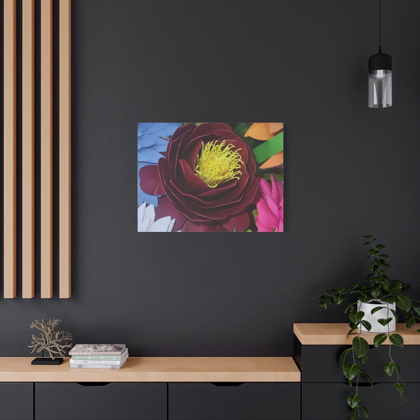 Canvas Print - Natural Whimsy and Full Sized Blossoms, Freshness of Spring Indoors