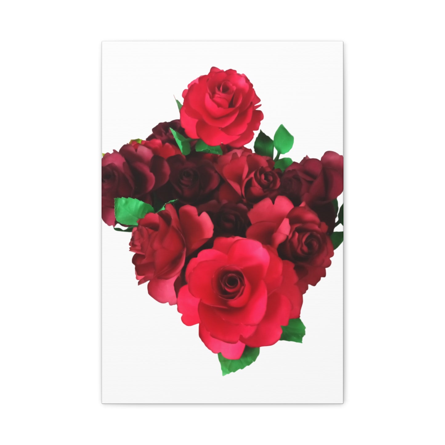 Canvas Print - Ruby Red Rose Bouquet