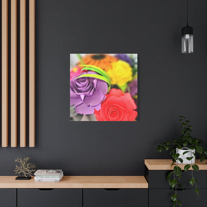 Canvas Wall Art - Summer Flower Cluster.