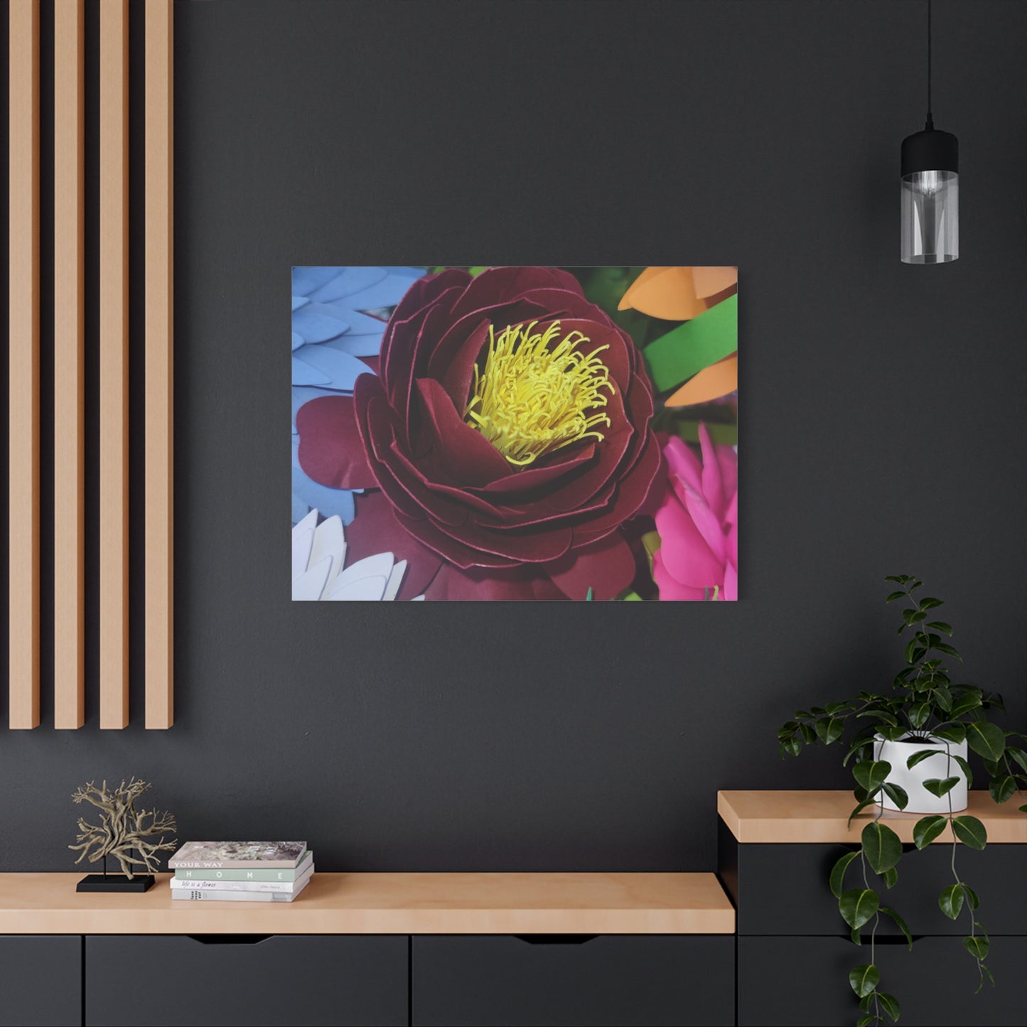 Canvas Print - Natural Whimsy and Full Sized Blossoms, Freshness of Spring Indoors
