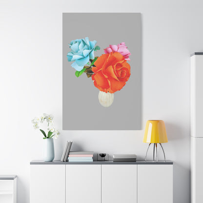 Canvas Print, Crafting Natures Beauty Digitally, Orange and Ruby Roses