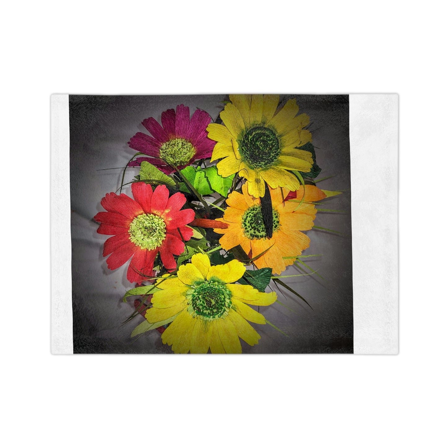 Microfiber Blanket - Sunflowers Lighted Up Colors Galore