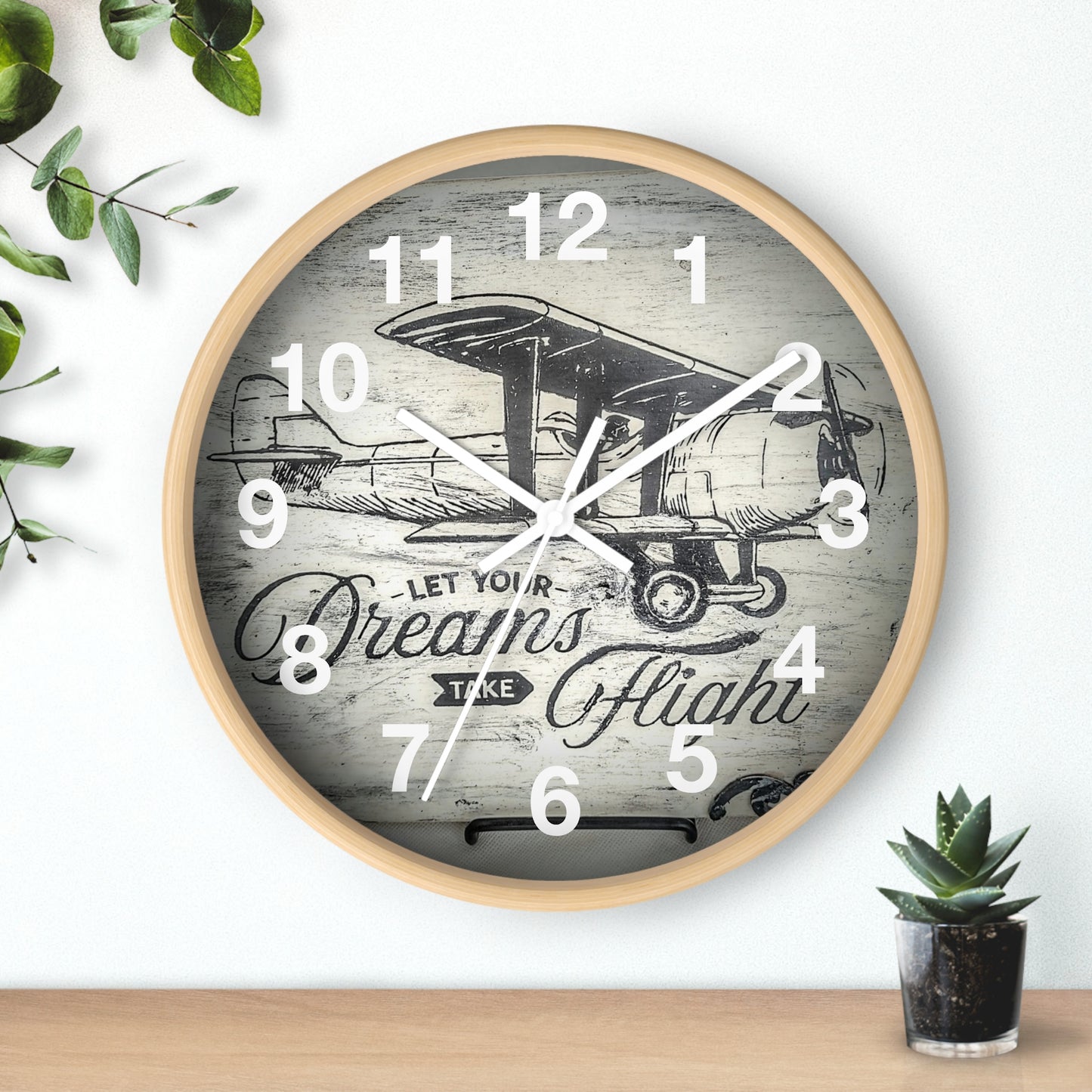 The Plane takes off on time Wall Clock