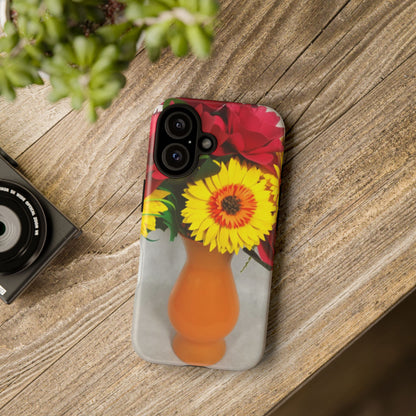 Phone Cases - Sunflowers and Ruby Roses Tough Case