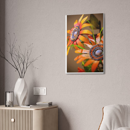 Canvas Stretched, Wall Art Orange Black Eyed Susan's Design