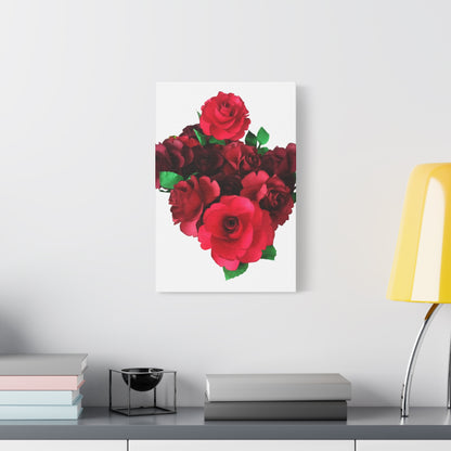 Canvas Print - Ruby Red Rose Bouquet