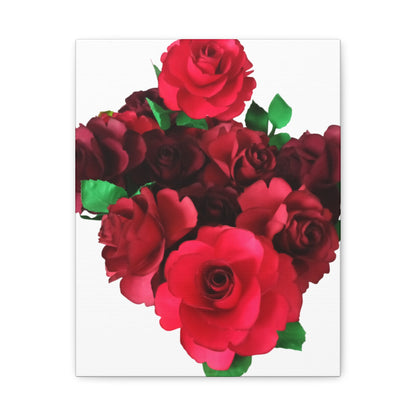 Canvas Print - Ruby Red Rose Bouquet