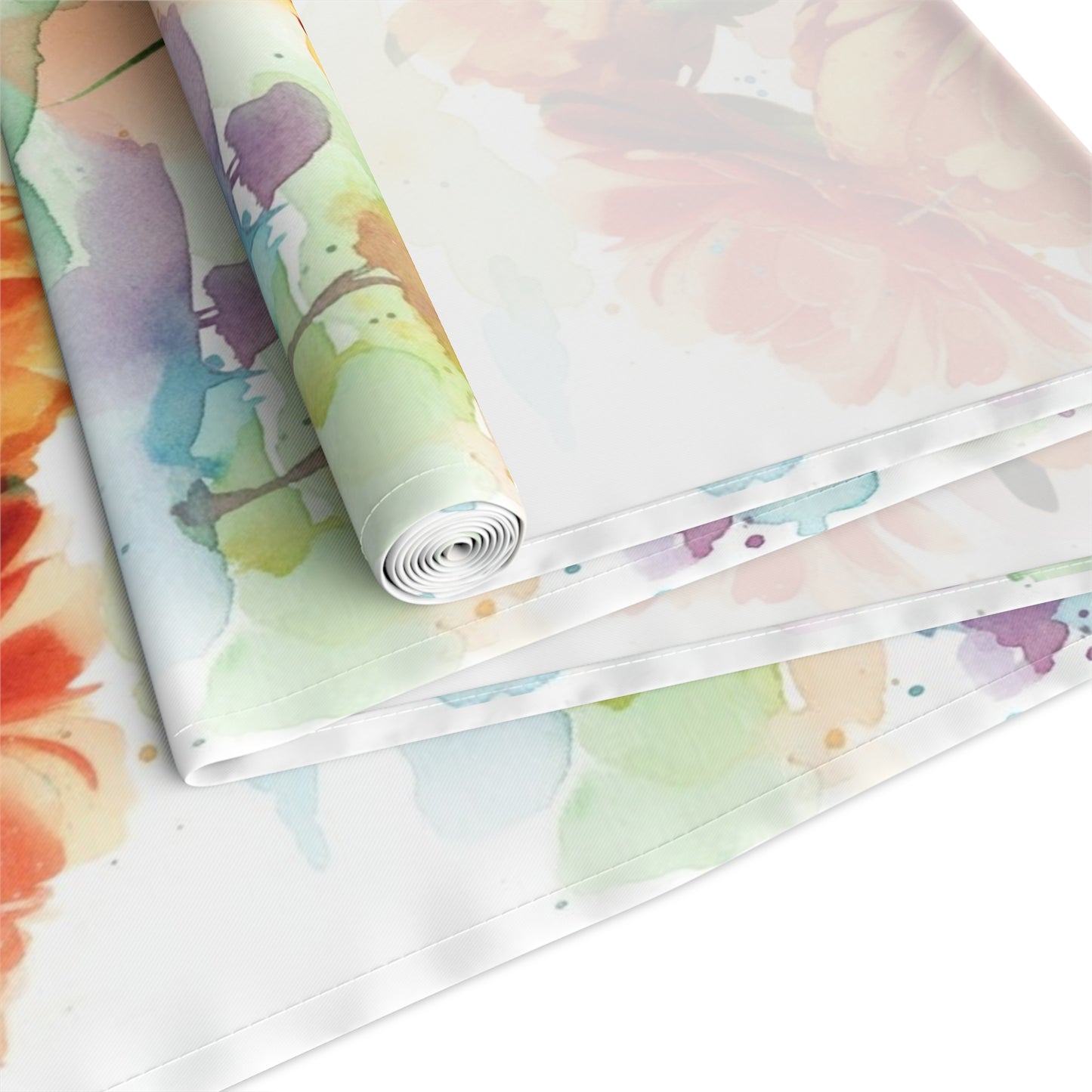 Floral Rose Watercolor Table Runner