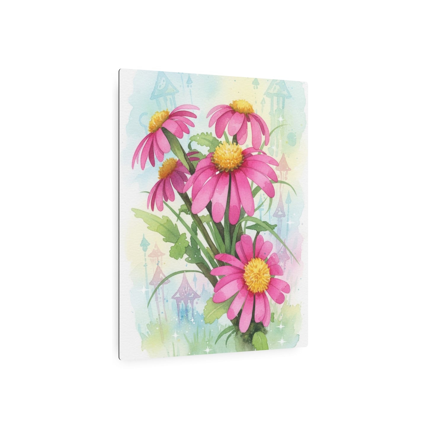 Metal Art Sign - Pink Daisy Bouquet Founder's Badge #5