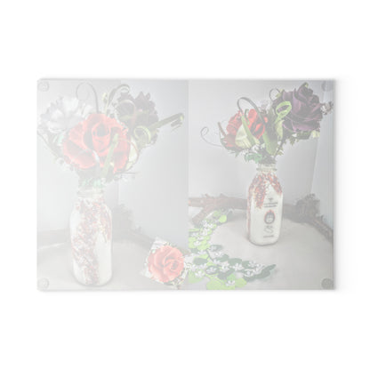 Cutting Board - Dairy Milk Bottle and Delicate Rubies Design