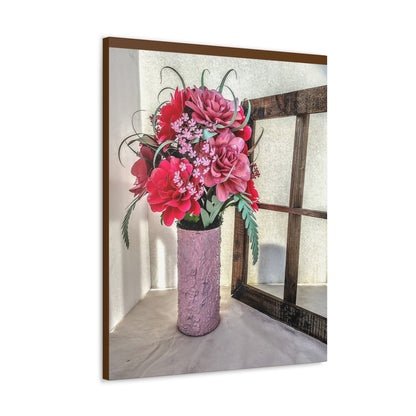 Canvas Gallery Wraps - Pink Roses Valentine's Day View Wall Art Decor