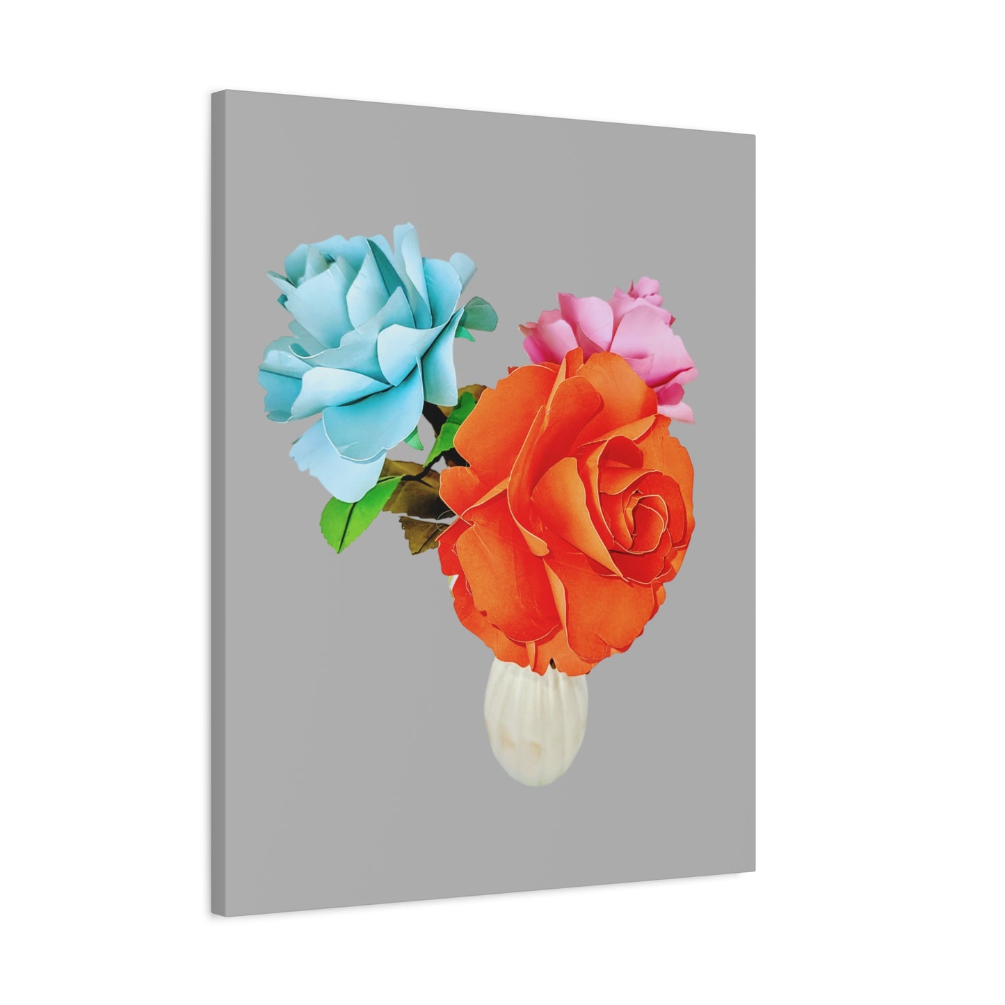 Canvas Print, Crafting Natures Beauty Digitally, Orange and Ruby Roses