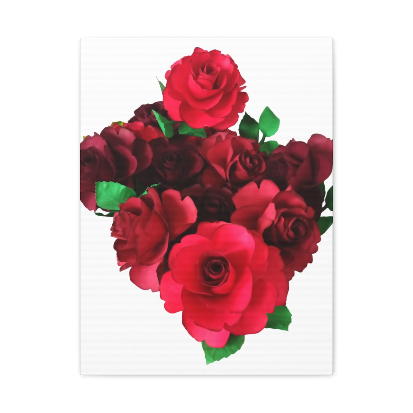 Canvas Print - Ruby Red Rose Bouquet