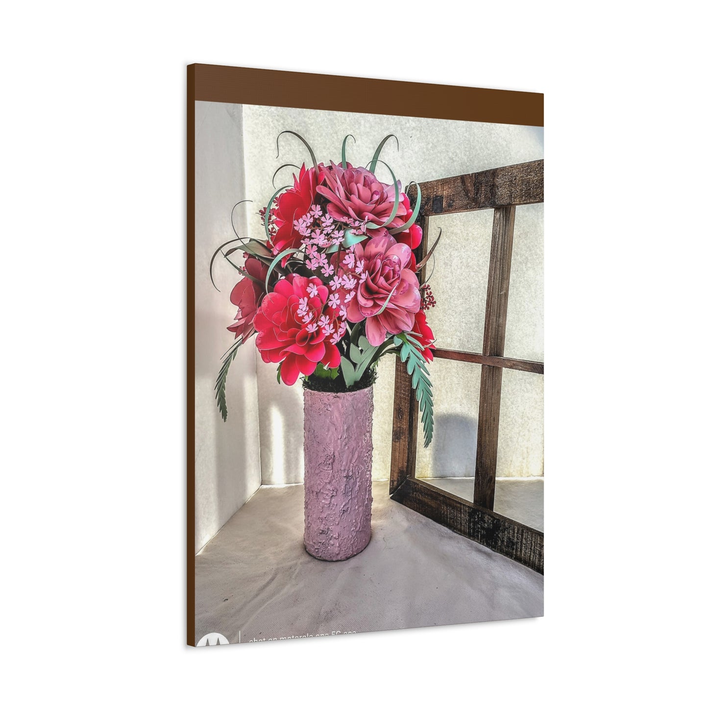 Canvas Gallery Wraps - Pink Roses Valentine's Day View Wall Art Decor