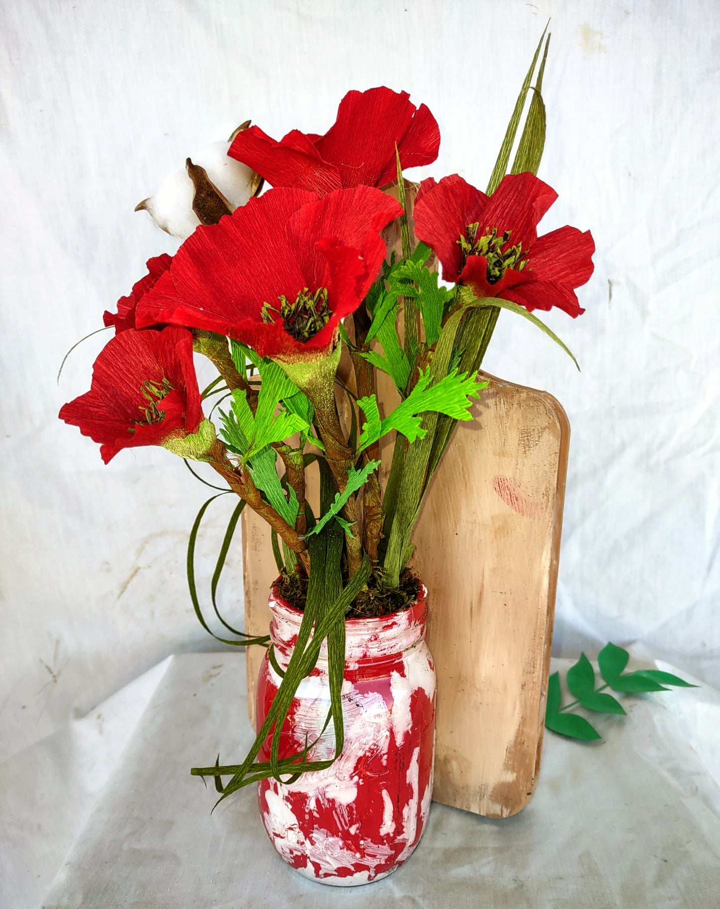 Cutting Board with Poppies