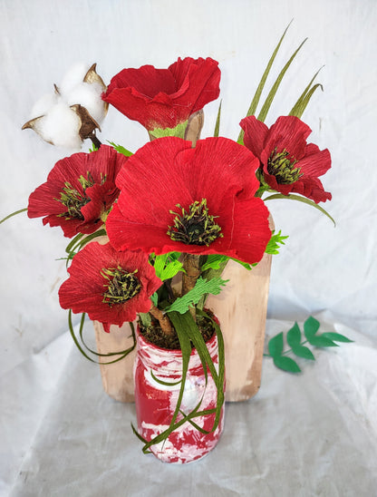 Cutting Board with Poppies