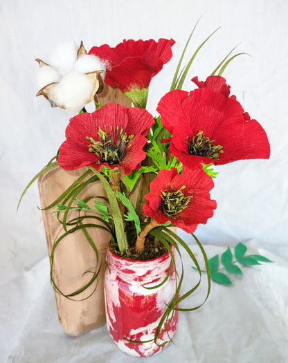 Cutting Board with Poppies