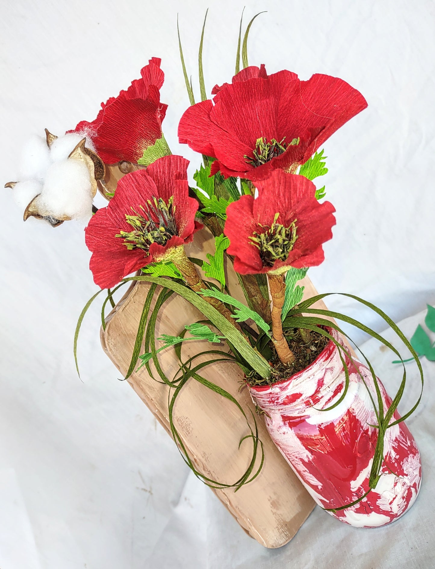 Cutting Board with Poppies