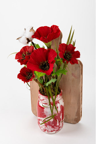 Cutting Board with Poppies